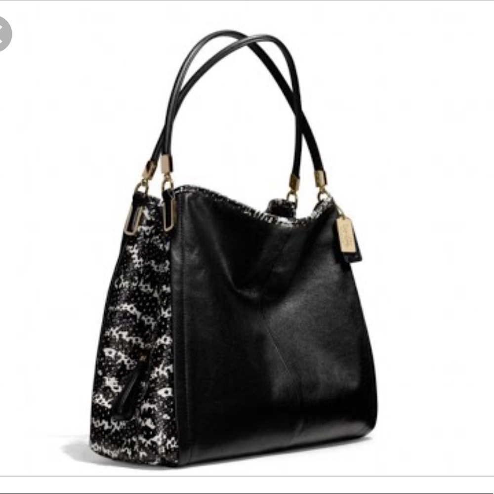 Coach black Python phoebe handbag